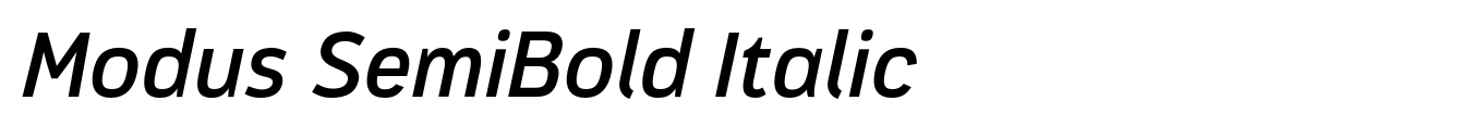 Modus SemiBold Italic